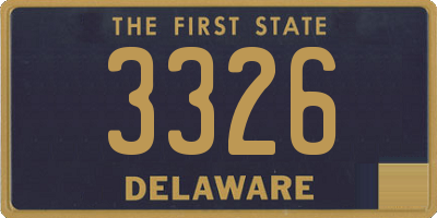 DE license plate 3326