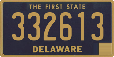 DE license plate 332613