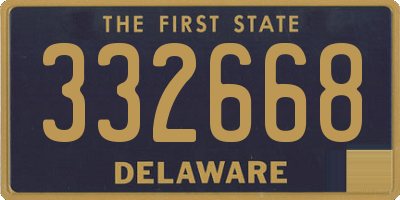 DE license plate 332668