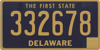 DE license plate 332678