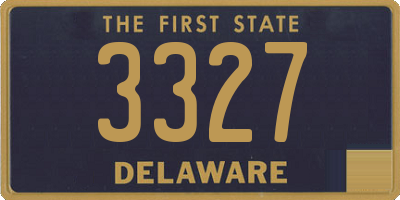 DE license plate 3327