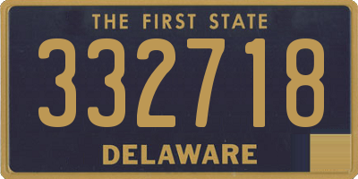 DE license plate 332718