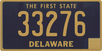 DE license plate 33276