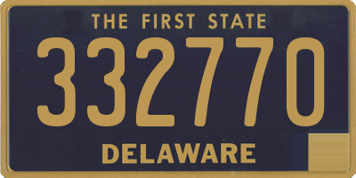 DE license plate 332770