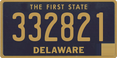 DE license plate 332821