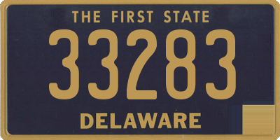DE license plate 33283