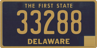 DE license plate 33288