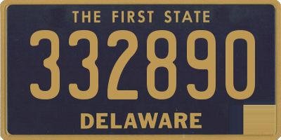 DE license plate 332890
