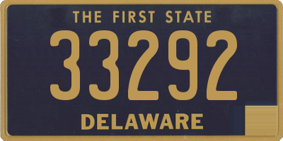 DE license plate 33292