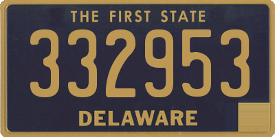 DE license plate 332953