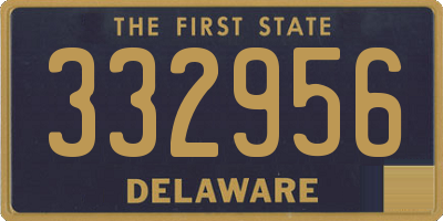DE license plate 332956