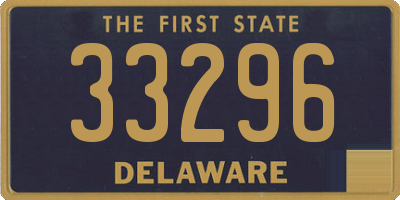 DE license plate 33296