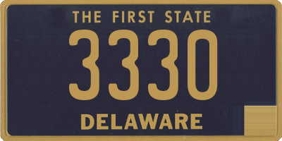 DE license plate 3330