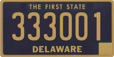 DE license plate 333001