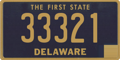 DE license plate 33321