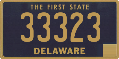 DE license plate 33323