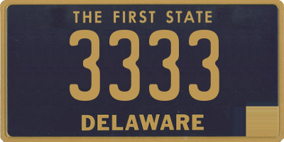 DE license plate 3333