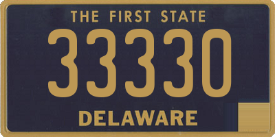 DE license plate 33330