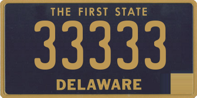 DE license plate 33333