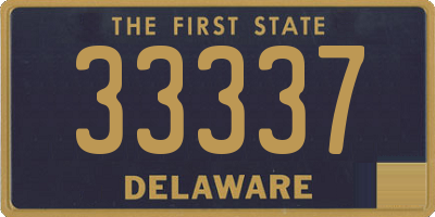 DE license plate 33337