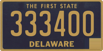 DE license plate 333400