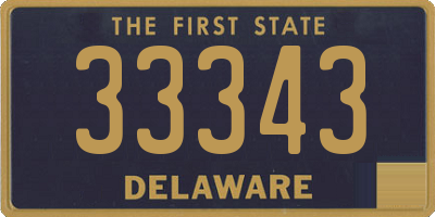 DE license plate 33343