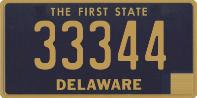 DE license plate 33344