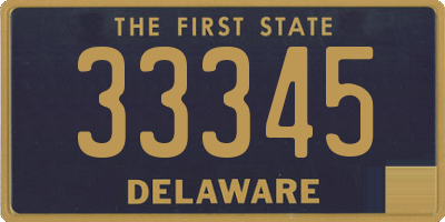 DE license plate 33345