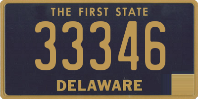 DE license plate 33346