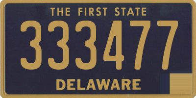 DE license plate 333477