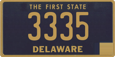 DE license plate 3335