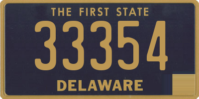 DE license plate 33354