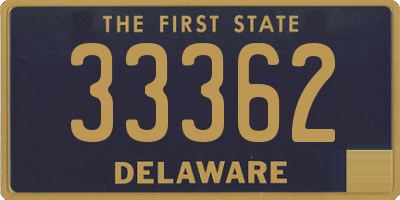 DE license plate 33362