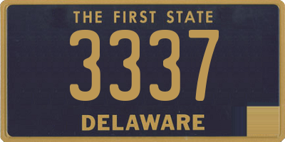 DE license plate 3337