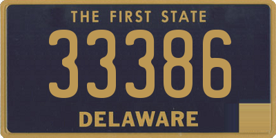 DE license plate 33386