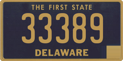 DE license plate 33389