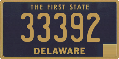 DE license plate 33392