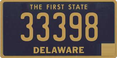 DE license plate 33398