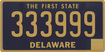 DE license plate 333999