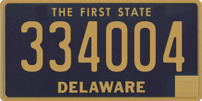 DE license plate 334004