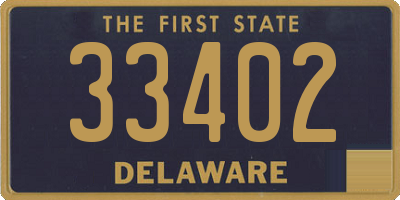 DE license plate 33402