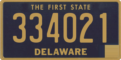 DE license plate 334021