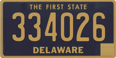 DE license plate 334026