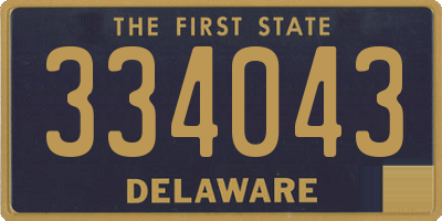 DE license plate 334043