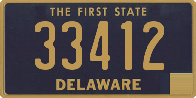 DE license plate 33412