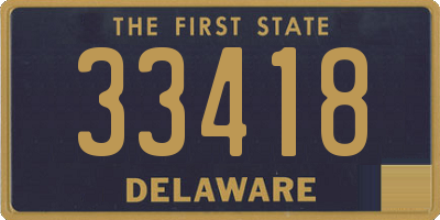 DE license plate 33418