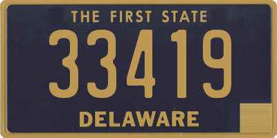 DE license plate 33419