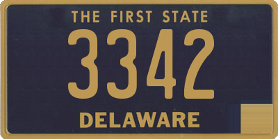 DE license plate 3342