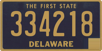DE license plate 334218