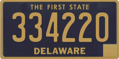 DE license plate 334220